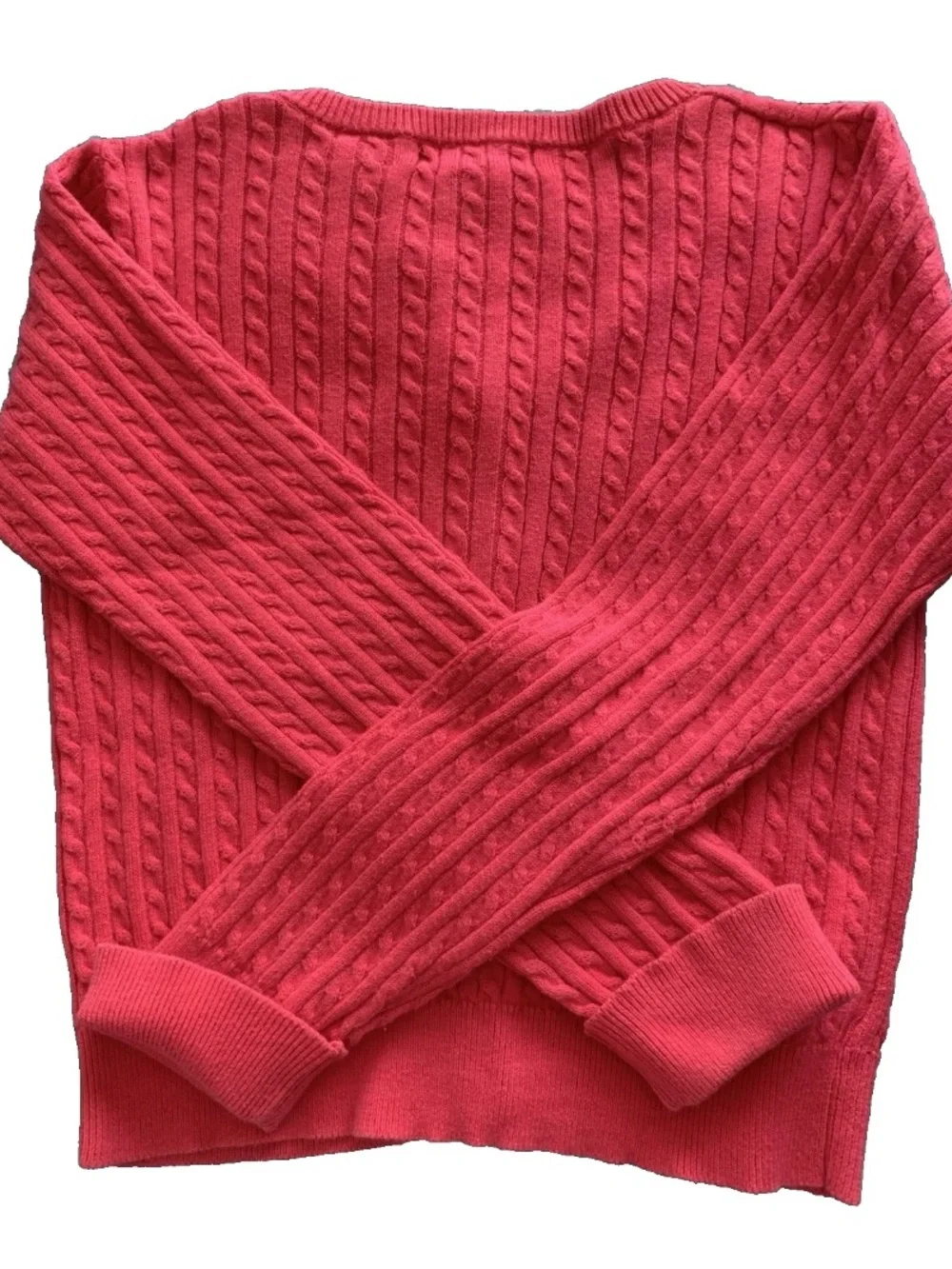 Ralph Lauren Girls Pink Cable Knit Cardigan